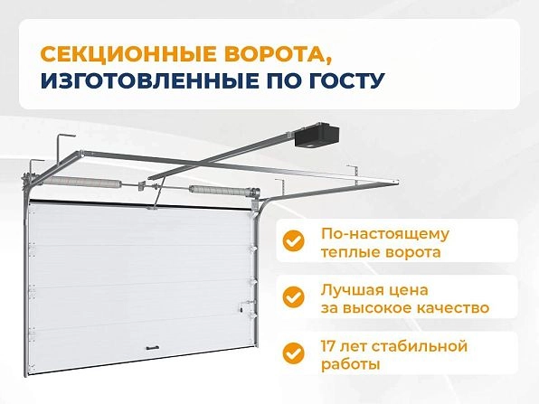 Cекционные ворота 3900х2750 мм белые DoorHan RSD02, naberezhnye-chelny.doorhan.ru
